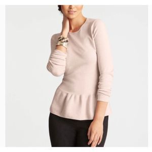 Ann Taylor pink peplum sweater